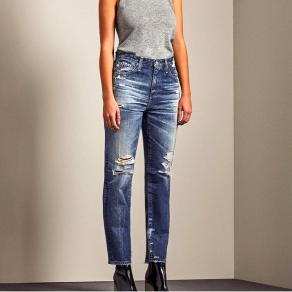 AG vintage high rise embroidered jeans 25 R phoebe
